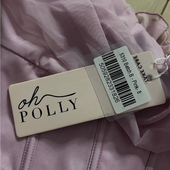 Oh Polly Pink Frill Detail Cowl Neck Mini Dress - Picture 4 of 8